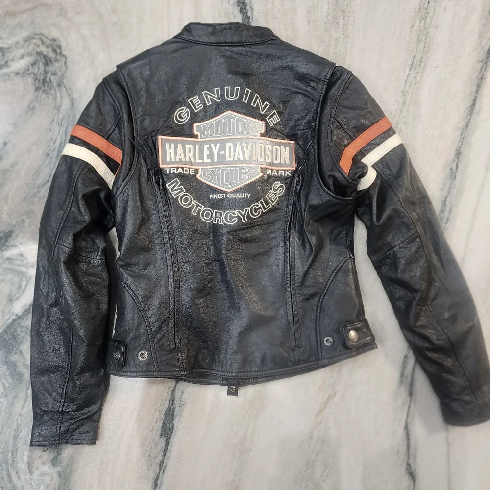 Harley-Davidson Genuine Leather Motorcycle Jacket - Picture 4 of 15